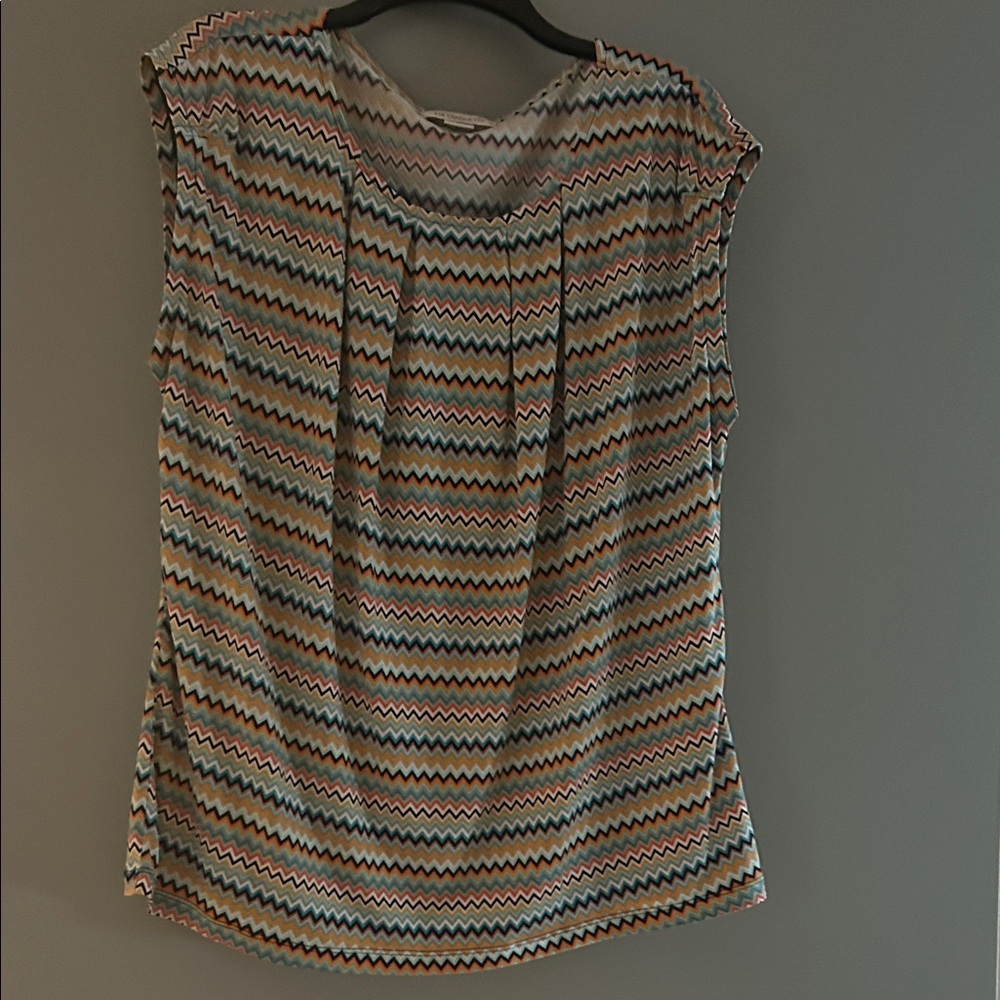 Liz Claiborne Multicolor Chevron Blouse
